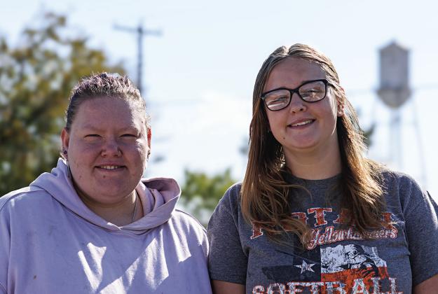 Makayla Williams, Kyliegh Sims - Thankful for good friends and family and for all the food Kyliegh's mom, Levi Sims, cooks. Michaela said she has been in a bad spot lately and is so thankful for the kindness and the hearts of others. PHOTO BY JEFF HURT
